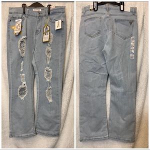 light blue jeans size 13/14 and stretch just a little